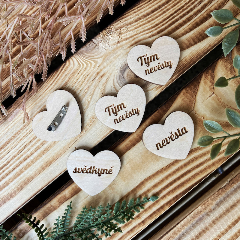 Svatební brož na rozlučku - svědkyně