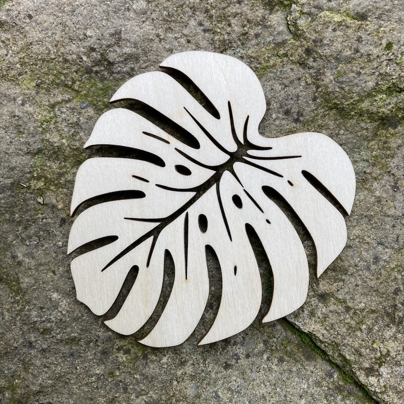 Dřevěná dekorace - list monstery