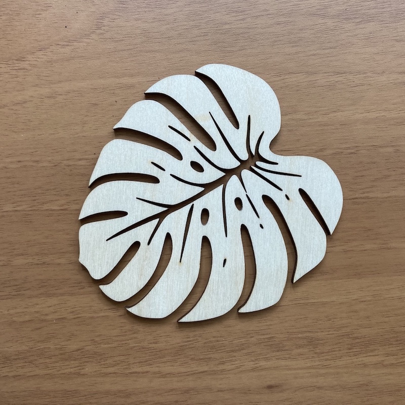 Dřevěná dekorace - list monstery