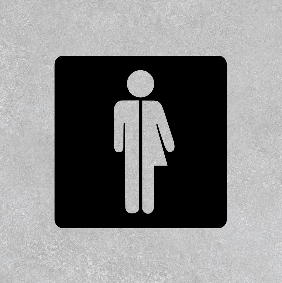 Dřevěná cedulka - WC