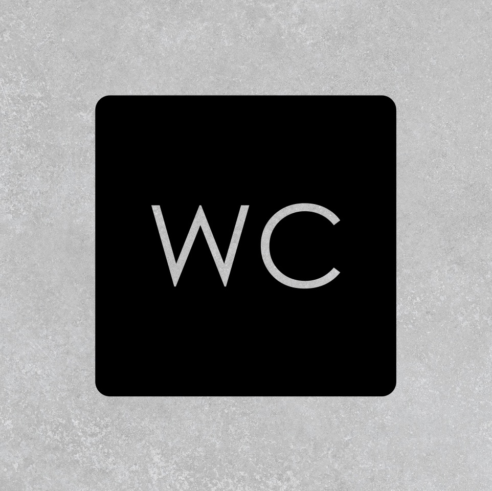 Dřevěná cedulka - WC