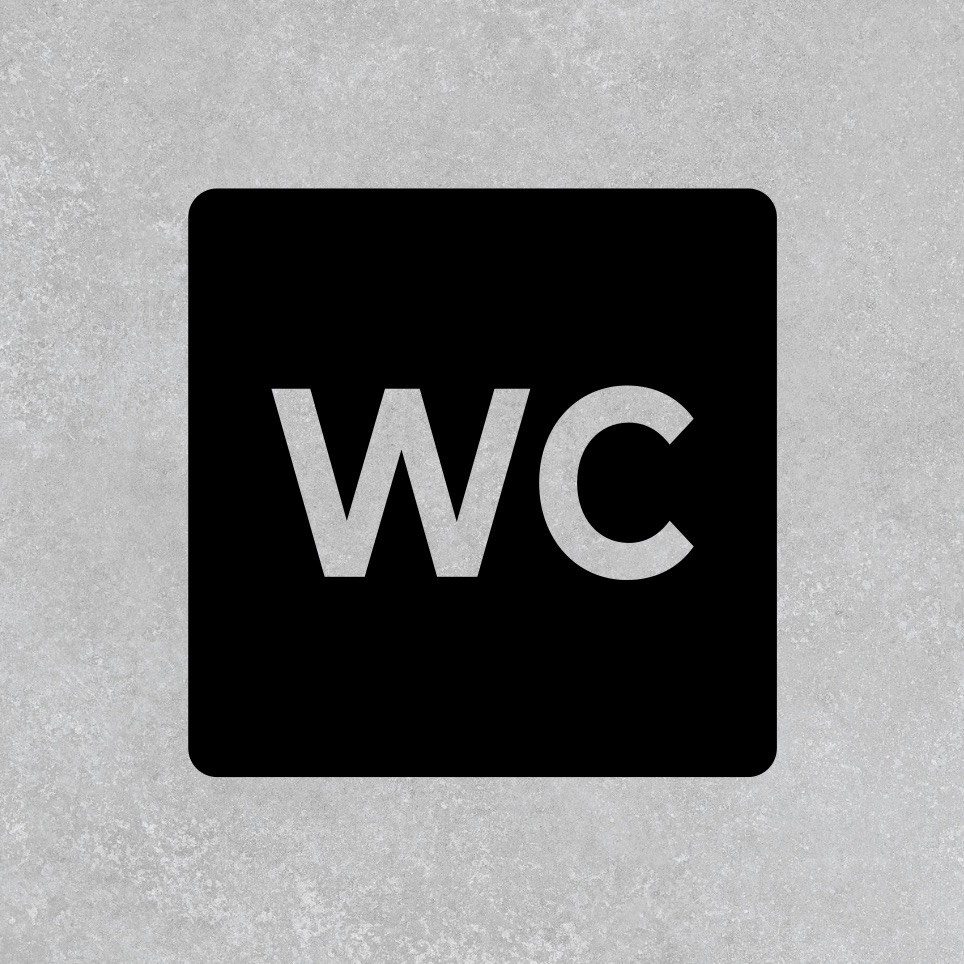 Dřevěná cedulka - WC