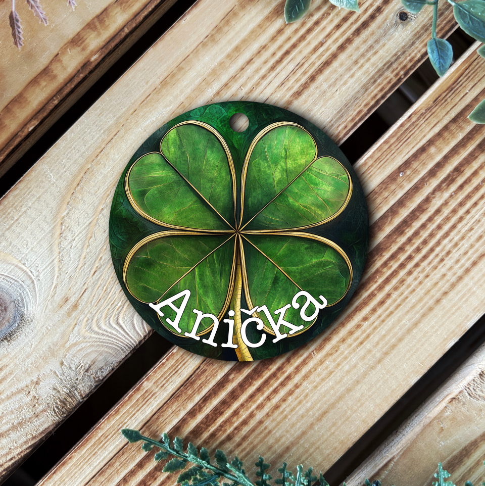 Přívěsek - Čtyřlístek se jménem