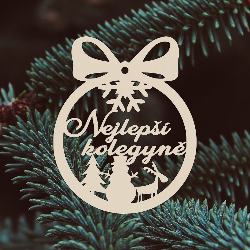 Dřevěná vánoční ozdoba - Nejlepší kolegyně