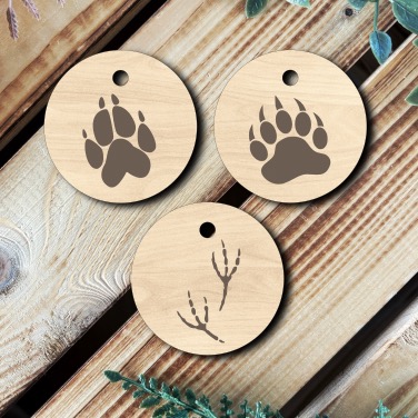 Dřevěné medailonky s tlapkou