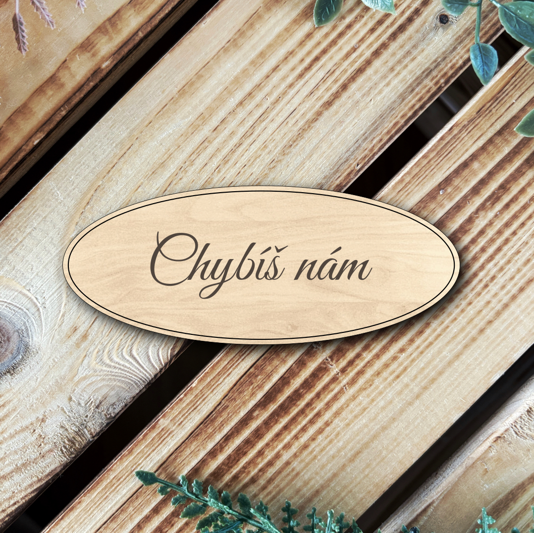 Smuteční cedulka - Chybíš nám