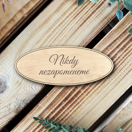 Smuteční cedulka - Nikdy nezapomeneme