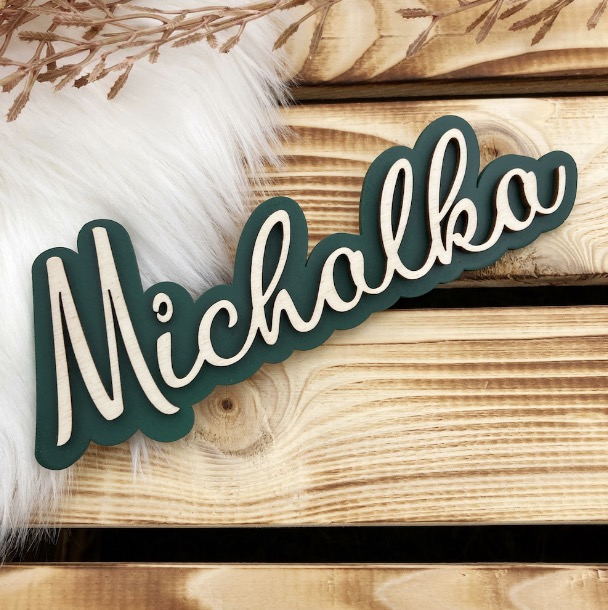 Dřevěné jméno dvouvrstvé