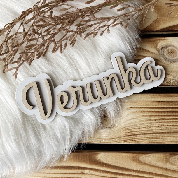 Dřevěné jméno dvouvrstvé