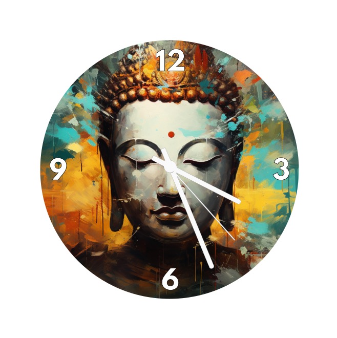 Nástěnné hodiny - Buddha