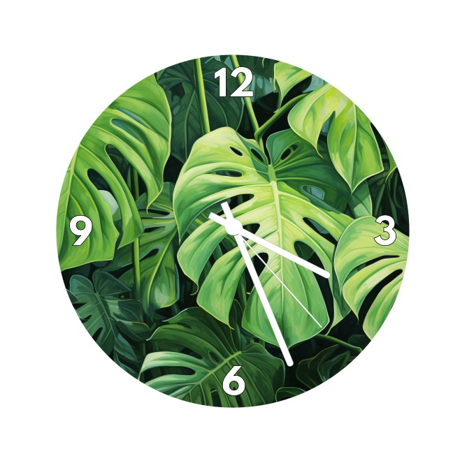 Nástěnné hodiny - Monstera