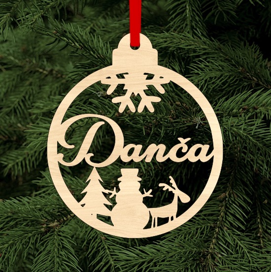 Vánoční ozdoba se jménem