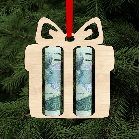 Vánoční ozdoba na peníze (bez jména)