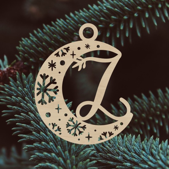 Vánoční ozdoba - měsíček s písmenem Z