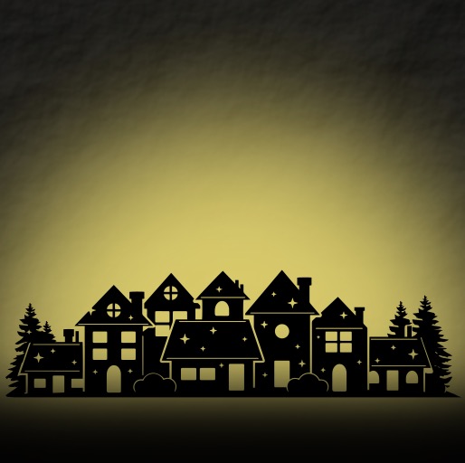 Vánoční vesnice na LED svíčku