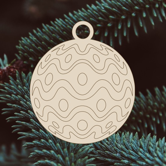 Dřevěná vánoční ozdoba k dokreslení