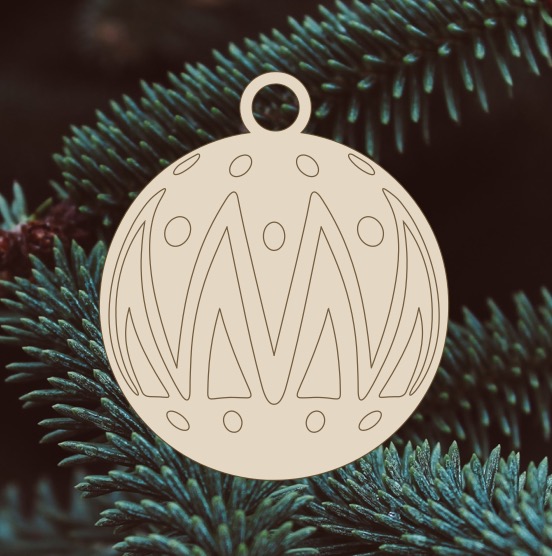 Dřevěná vánoční ozdoba k dokreslení
