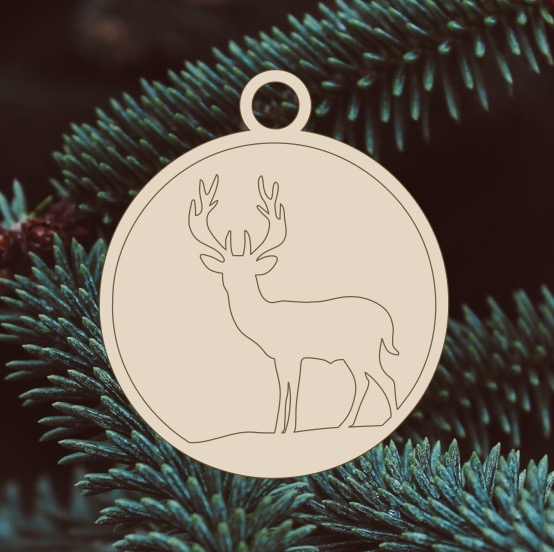 Dřevěná vánoční ozdoba k dokreslení