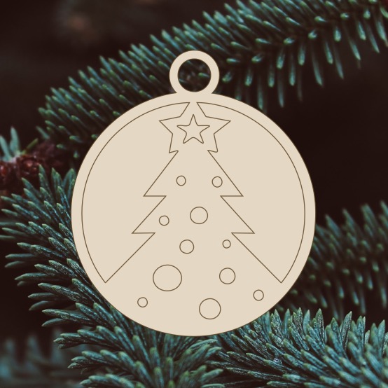 Dřevěná vánoční ozdoba k dokreslení