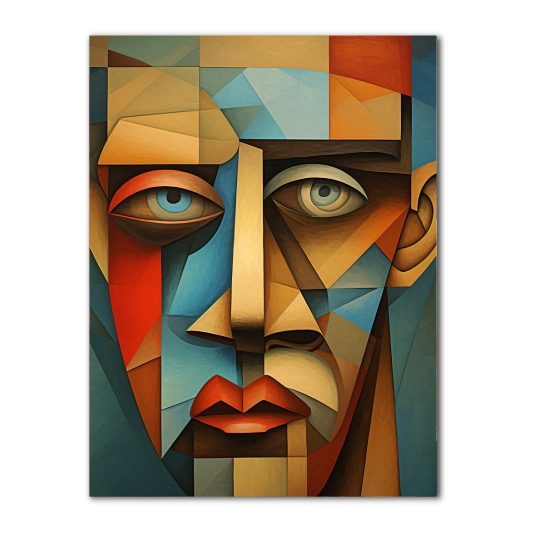Kubistický obraz - Mužská tvář