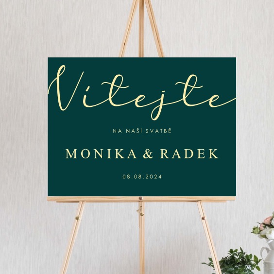 Svatební uvítací cedule