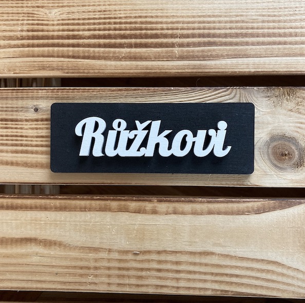 3D jmenovka na dveře