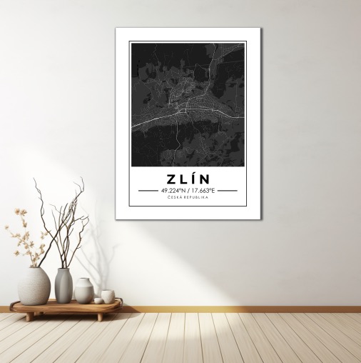 Minimalistická mapa vašeho města
