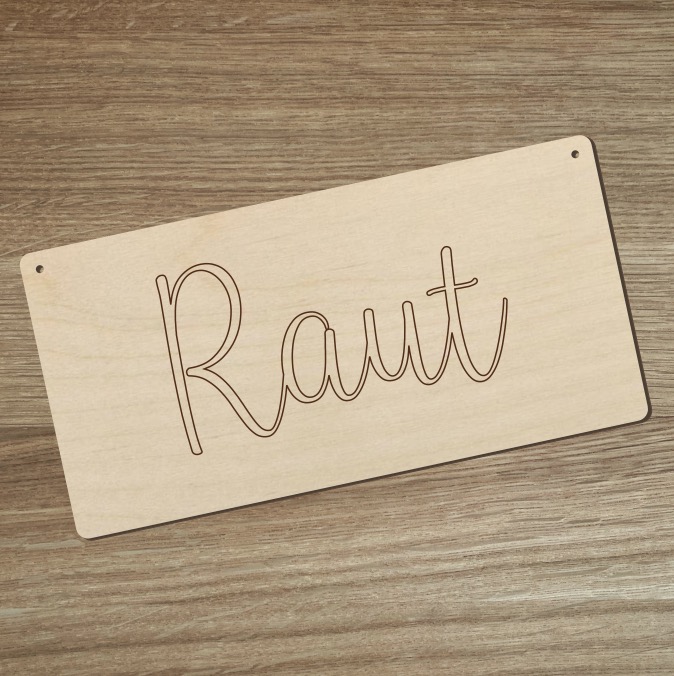 Dřevěná cedulka - Raut