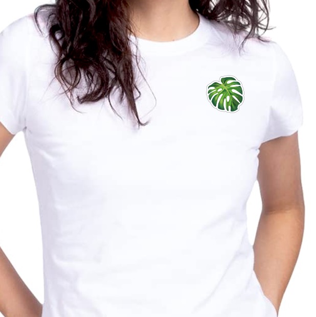 Dřevěná brož - List monstery