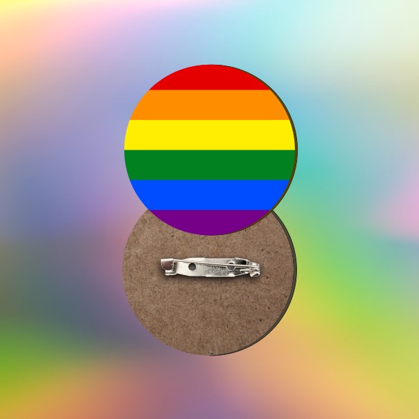 Dřevěná brož - LGBT
