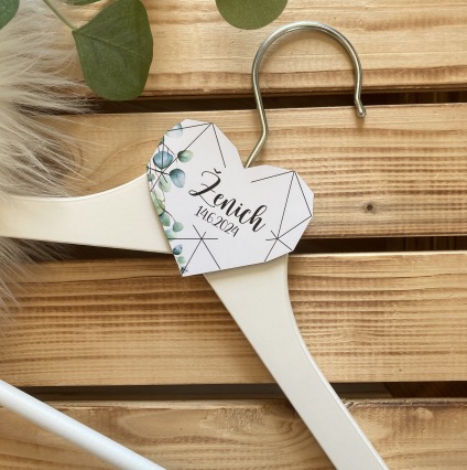 Bílé svatební ramínko - Ženich