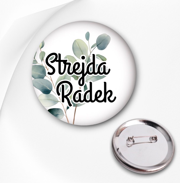 Svatební placka - Jmenovka