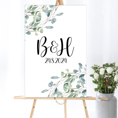 Svatební uvítací cedule