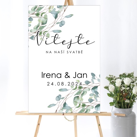 Svatební uvítací cedule