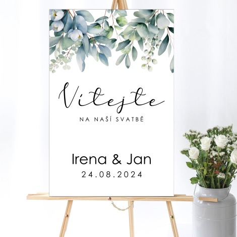 Svatební uvítací cedule