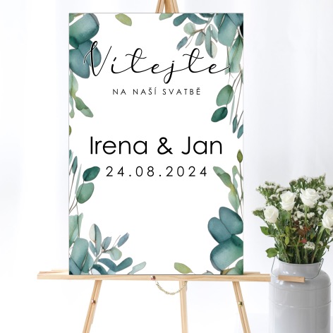 Svatební uvítací cedule