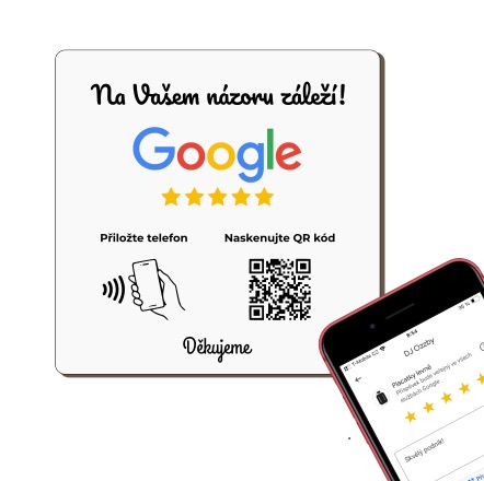 NFC / QR destička pro Google recenze