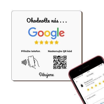 NFC / QR destička pro Google recenze