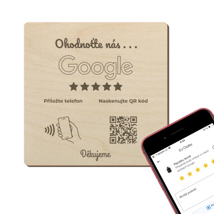 NFC / QR destička pro Google recenze