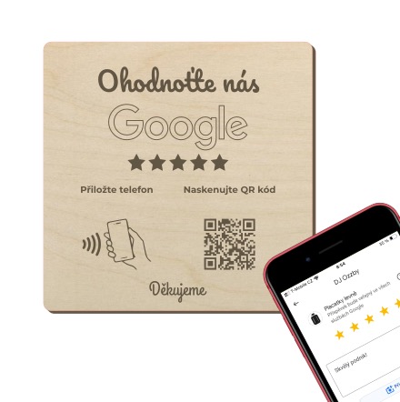 NFC / QR destička pro Google recenze