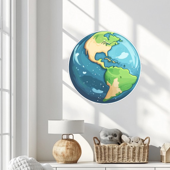 Dekorace na zeď - Země