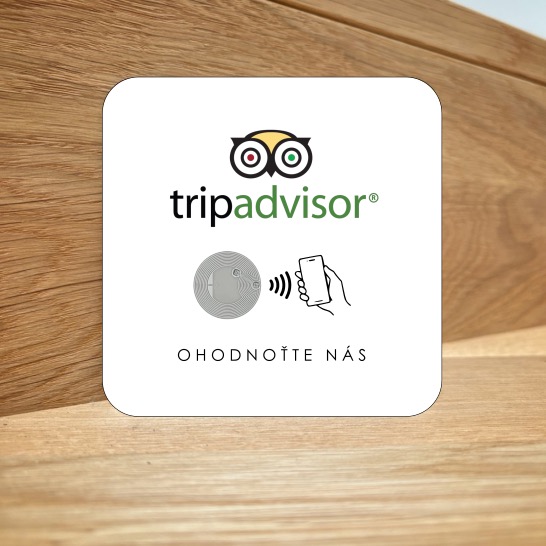 NFC destička pro TripAdvisor recenze