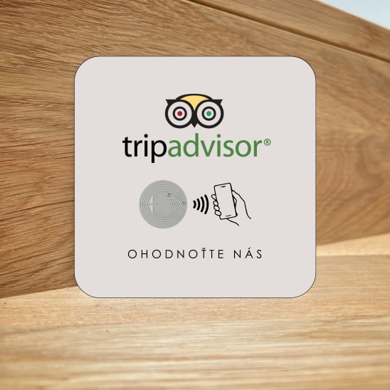 NFC destička pro TripAdvisor recenze