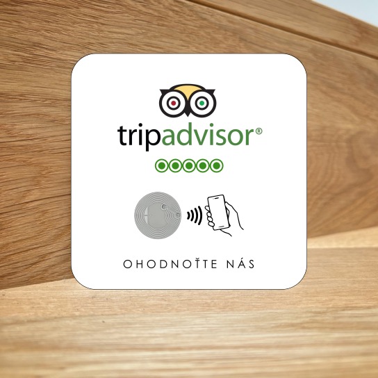 NFC destička pro TripAdvisor recenze