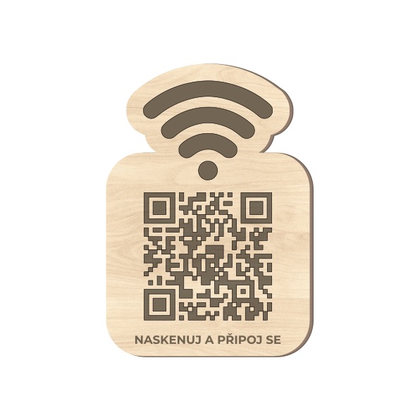 QR destička pro připojení k WiFi