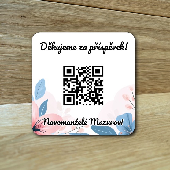 Destička s QR kódem pro přijímání plateb