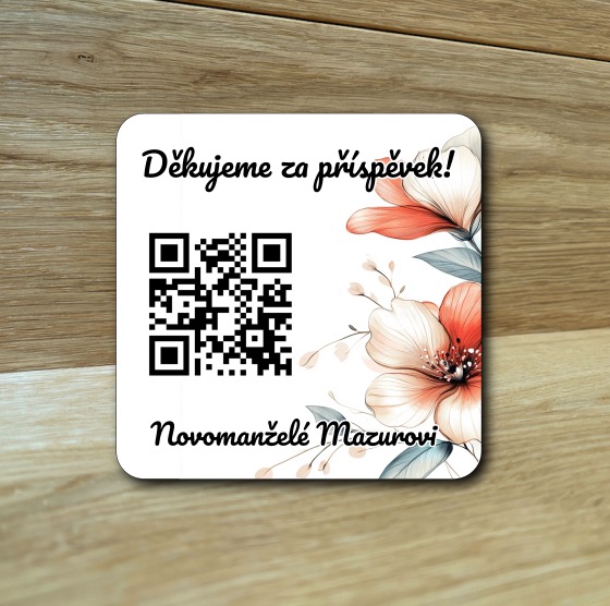 Destička s QR kódem pro přijímání plateb
