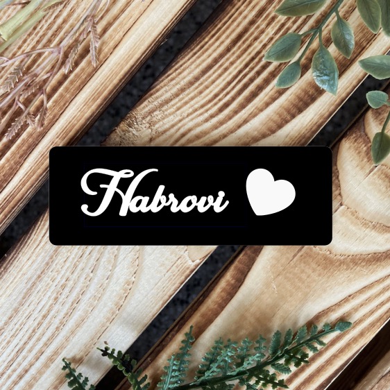 3D jmenovka na dveře se srdíčkem