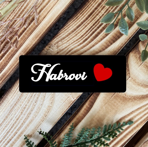 3D jmenovka na dveře se srdíčkem