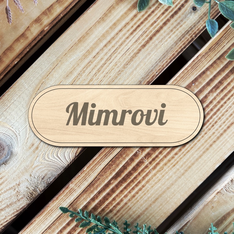 Dřevěná jmenovka na dveře